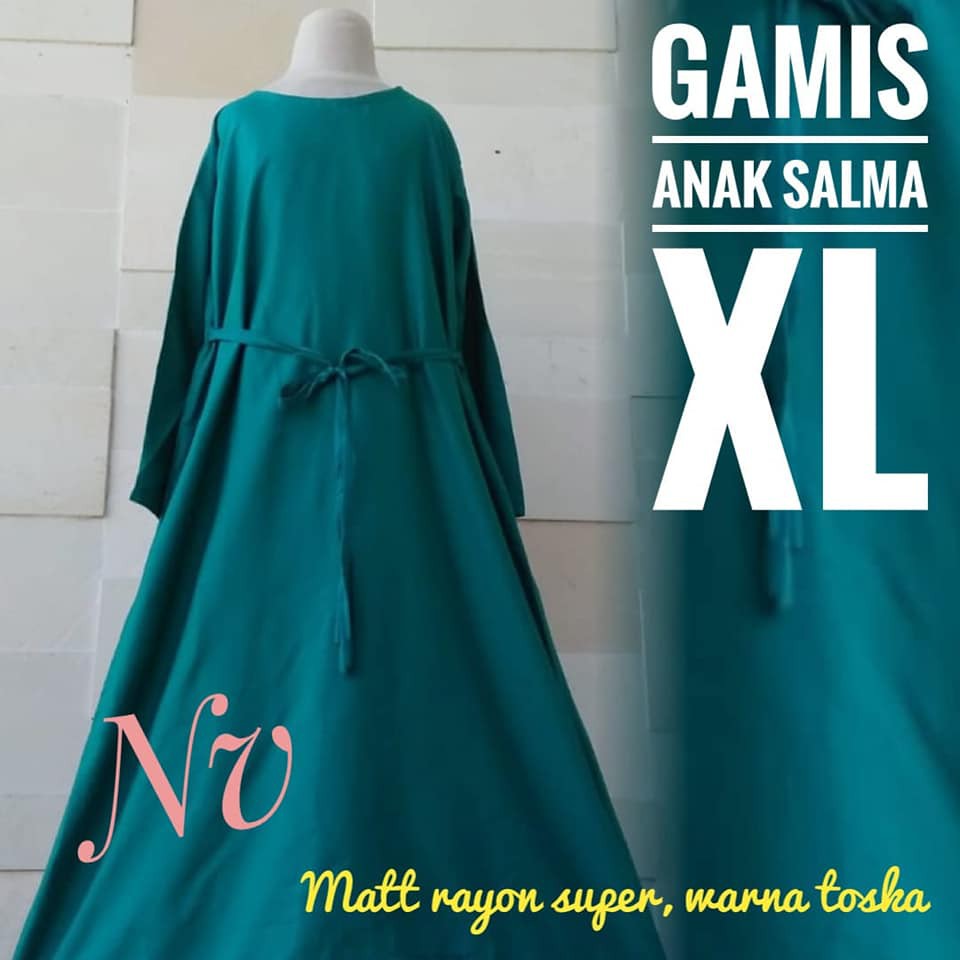 BAJU ANAK GAMIS POLOS SALMA(XL)