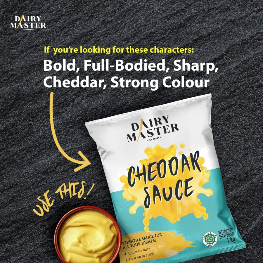 DAIRY MASTER Cheddar Cheese Sauce | Saus Keju Halal 1 Kg