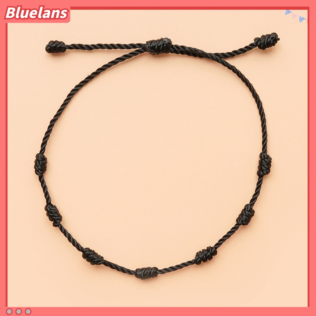 Gelang Tali Kepang 7 Simpul Kuat Dapat Disesuaikan Gaya Klasik Untuk Unisex