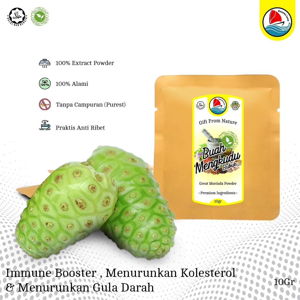 

Banawaloka Great Morinda Powder 10g Buah Mengkudu Bubuk 100% Murni