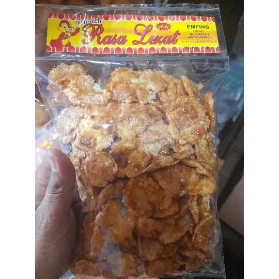 

Snack Cemilan Emping Melinjo Pedas Manis Renyah Cemilan Enak Murah Super 250gr