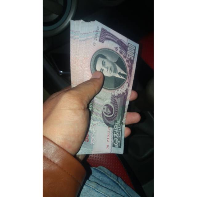 Kolektor uang. Koleksi uang. Uang korea utara.