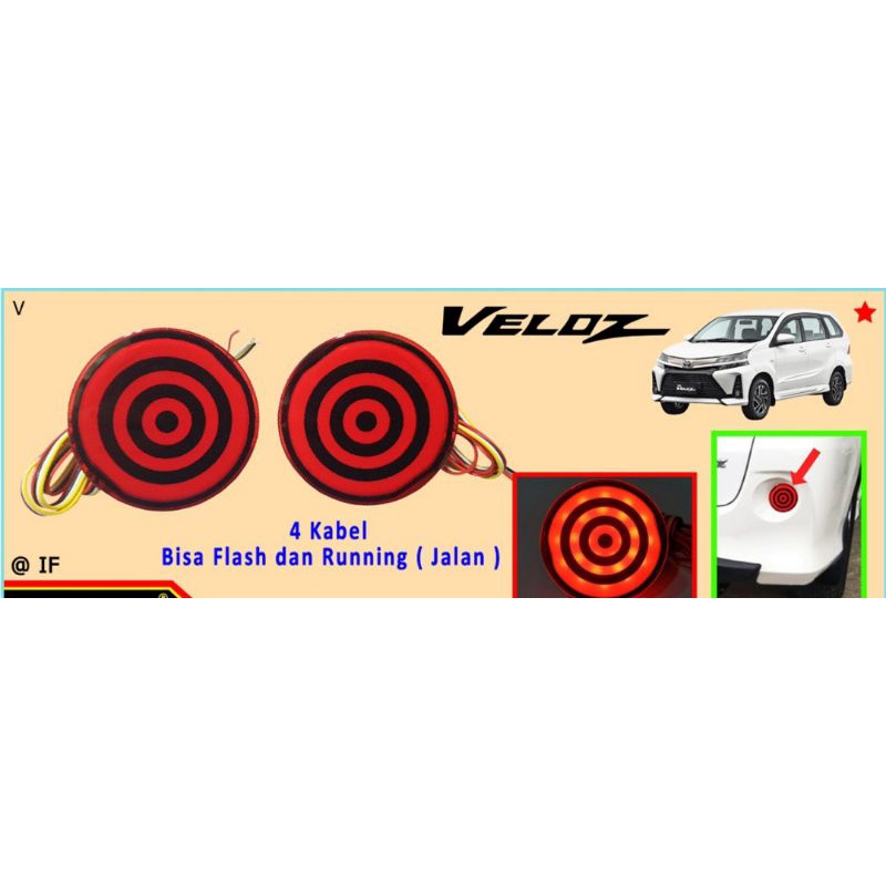 Reflktor Bamper Avanza Model Bulat.Mata Kucing Bamper Avanza.Lampu Bamper Avanza