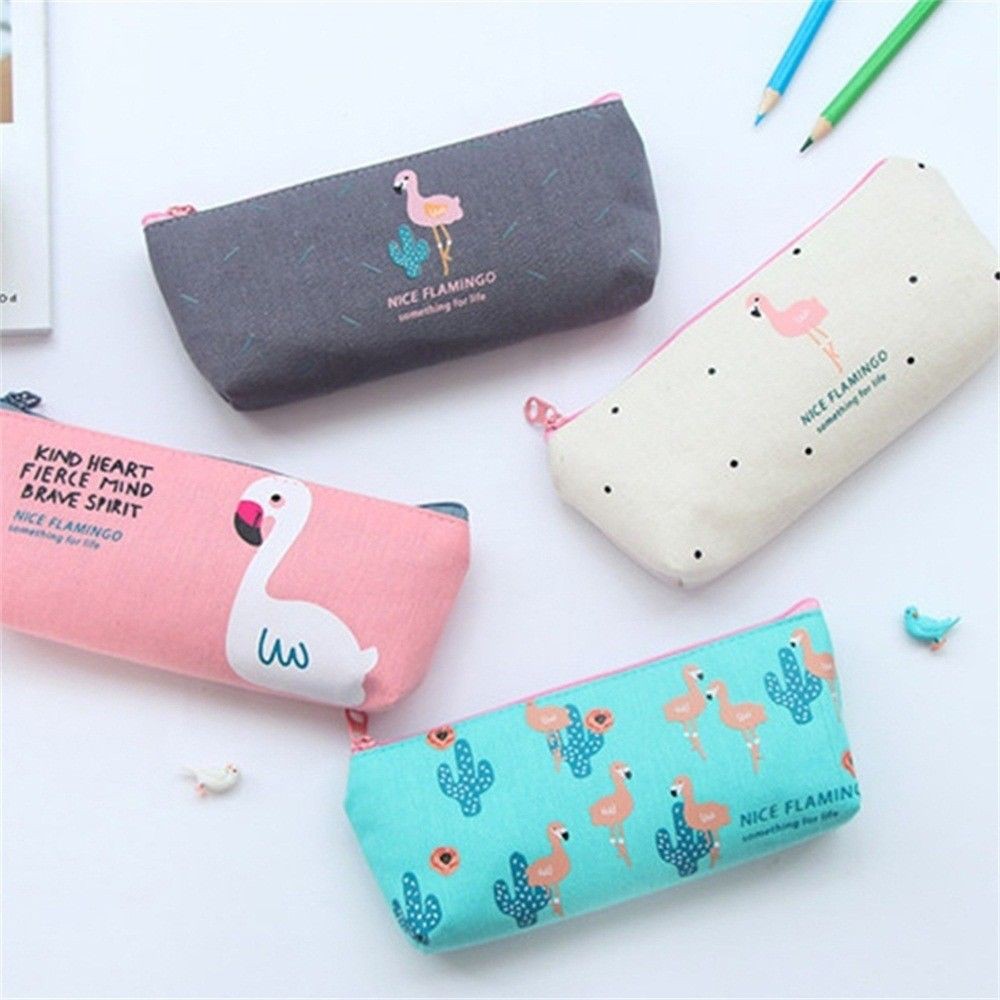 

ALAT TULIS CUTIE Korea kartun lucu Pen Organizer Kanvas tas Pensil ritsleting kasus alat tulis