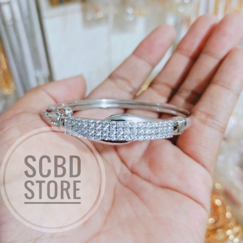 Gelang Bangle Wanira Mata Silver