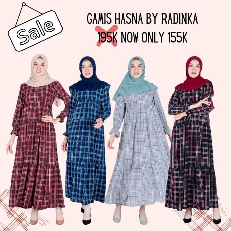 Gamis Radinka/gamis dewasa/gamis marcia crepe/gamis wanita