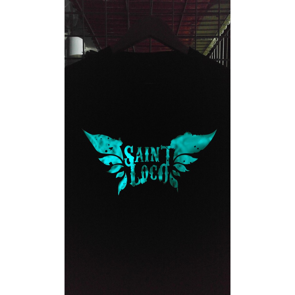 sablon kaos satuan saint loco glow in the dark