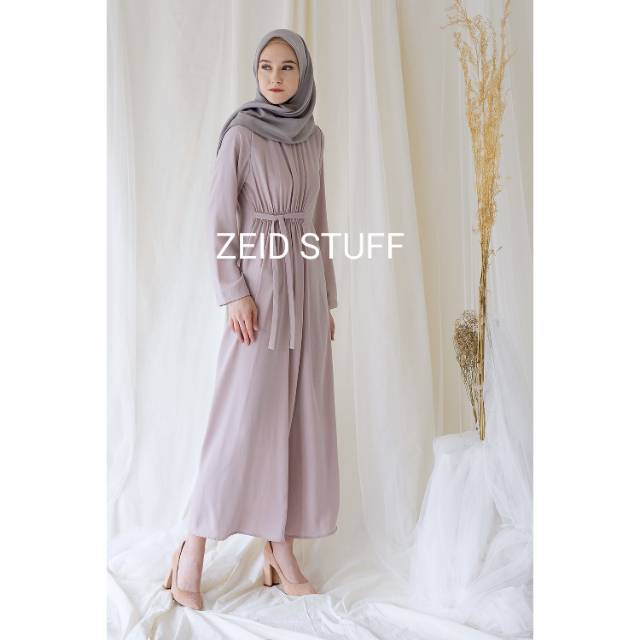 GAMIS WANITA WHITE LILAC SENA