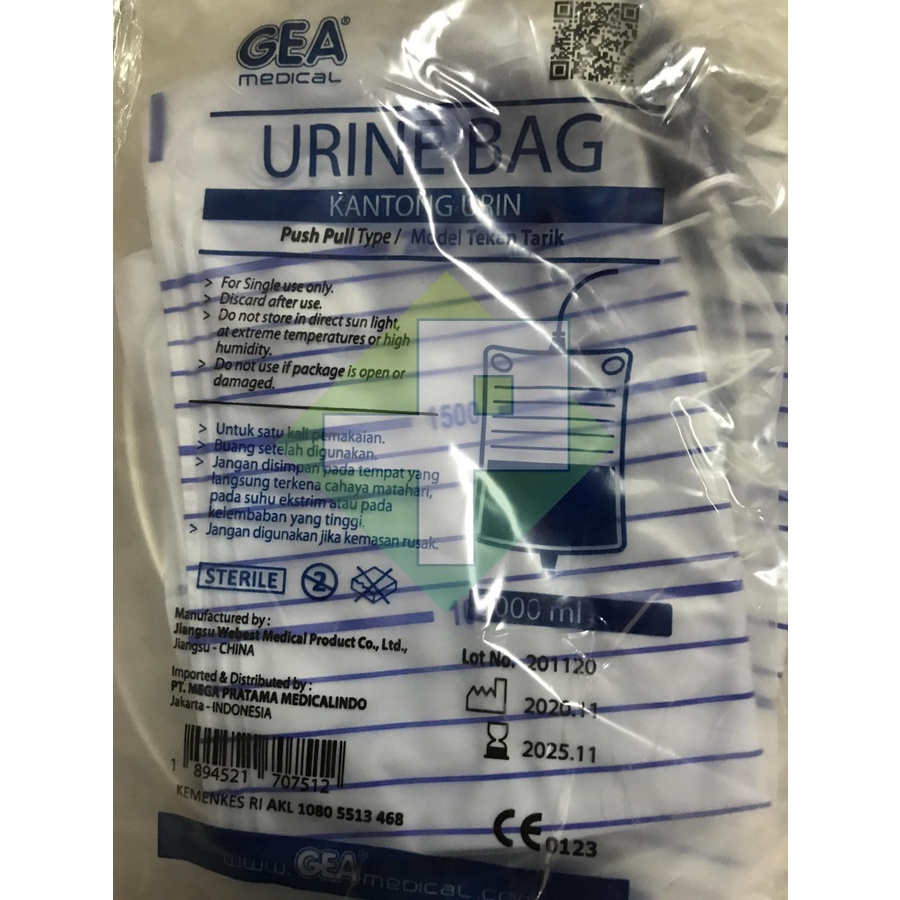 Kantong Urin GEA / Urine Bag (2 Liter)