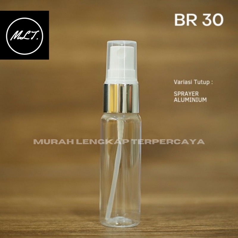 BOTOL 30ML BENING CLEAR SPRAY GOLD SILVER PET 30 ML SPRAYER SEMPROT IMPORT SPRAI