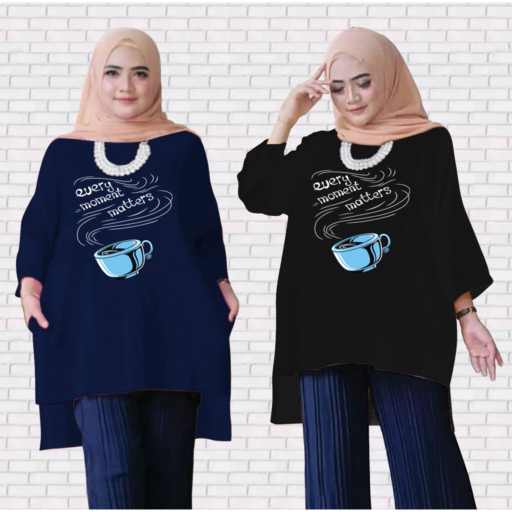 TUNIK WANITA / TUNIK WANITA DEWASA / TUNIK WANITA TERBARU 2021 KEKINIAN / WANITA ATASAN/OWL-XXLJUMBO