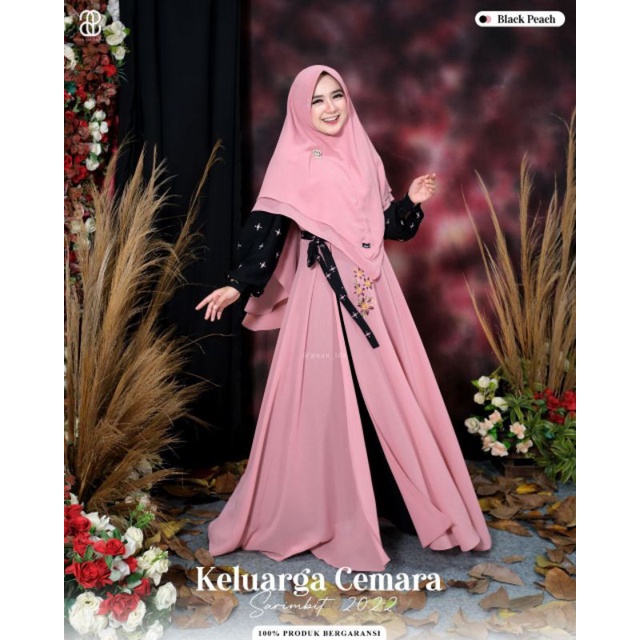 SARIMBIT KELUARGA CEMARA BY PUAN black peach