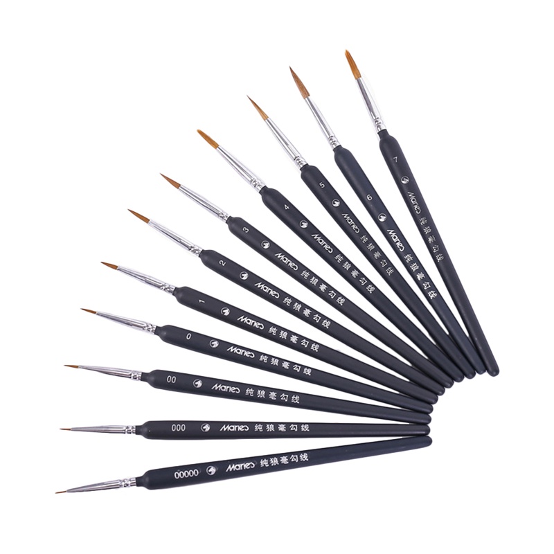 {LUCKID}Miniature Paint Brush Professional Nylon Brush Acrylic Painting Thin Line Pen