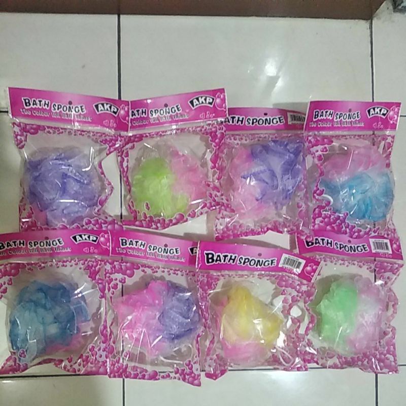 Spon Labu Rainbow jumbo / Sponge Mandi Bulat besar