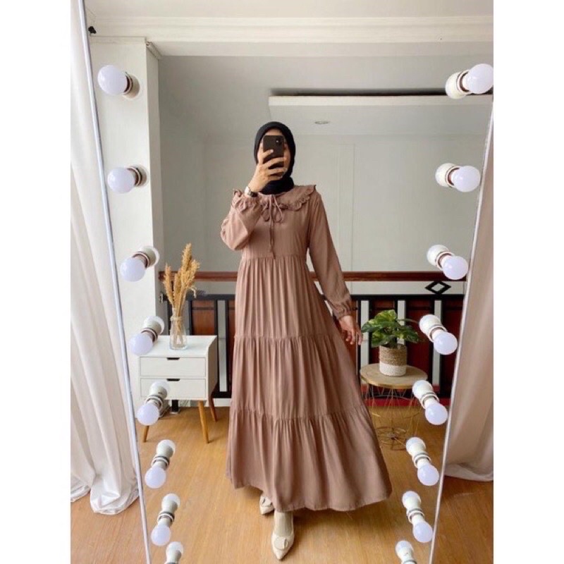 PGMT - TERMURAH FELLOW DRESS GAMIS WANITA RAYON POLOS