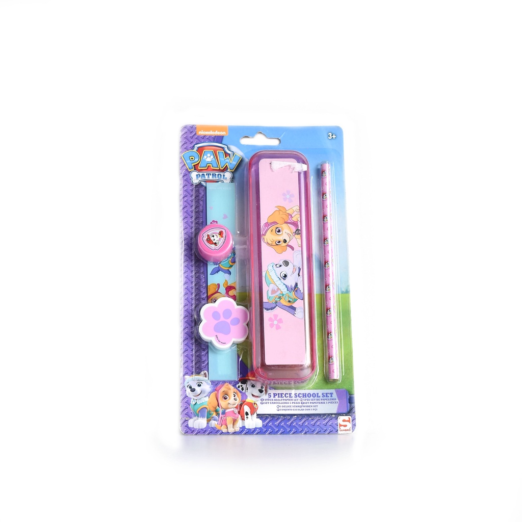 

PAW PATROL Paket Alat Tulis Anak 5 Pcs School Set Pink PWP9-6314