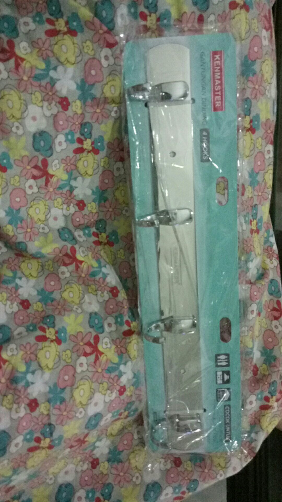 Kenmaster Hanger Plat 4 Gaet Jy201 - Hooks Besi Gantungan Multifungsi