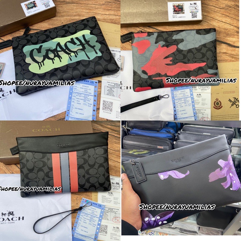 coach academy clutch Grade iru Quality clutch pria dan wanita branded