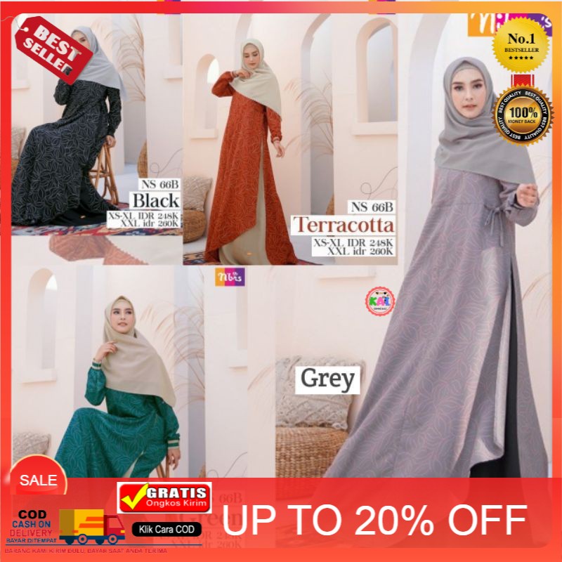 GAMIS NIBRAS TERBARU / GAMIS NIBRAS NS 066B / GAMIS MODERN /GAMIS SYAR'I PREMIUM  TERMURAH BIG SALE 