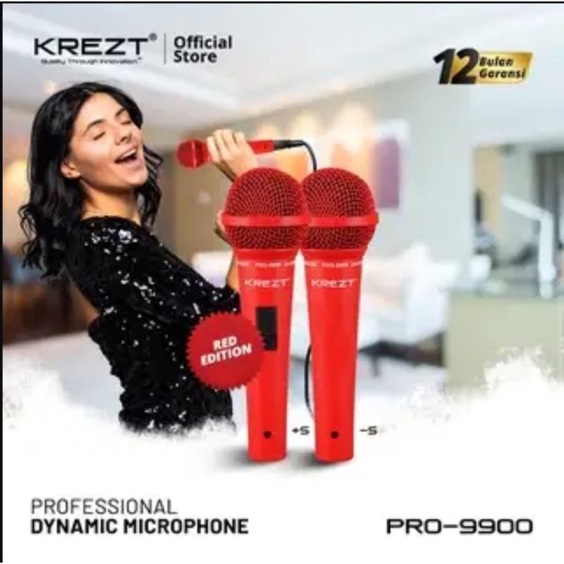 MIC KABEL KREZT PRO9900 ORIGINAL MERAH SWITCH KREZT PRO 9900 MERAH