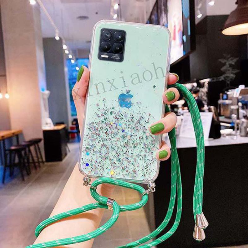 Case Tali Nagita Realme 8 8 Pro Lanyard Glitter Gantungan