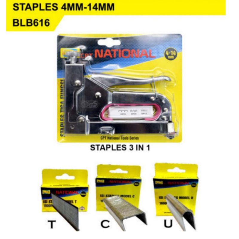 STAPLES / GUN TACKER 3IN1 CPT NATIONAL BEST QUALITY