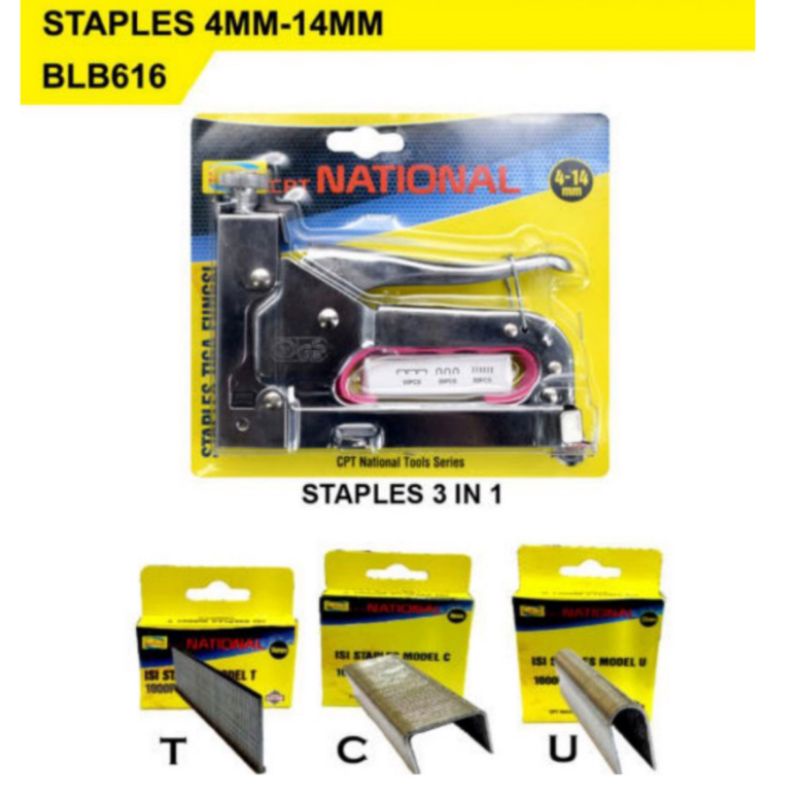 STAPLES / GUN TACKER 3IN1 CPT NATIONAL BEST QUALITY