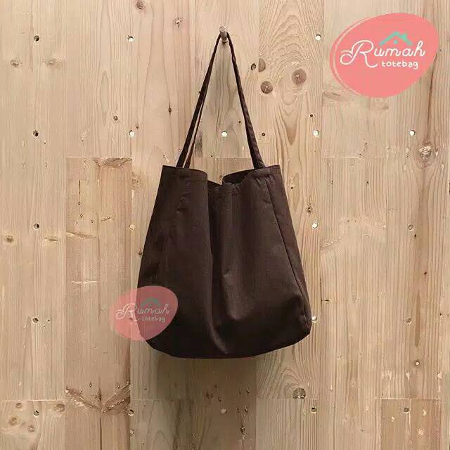 Tote Bag Nudie Baggy Canvas Polos / Tas Totebag