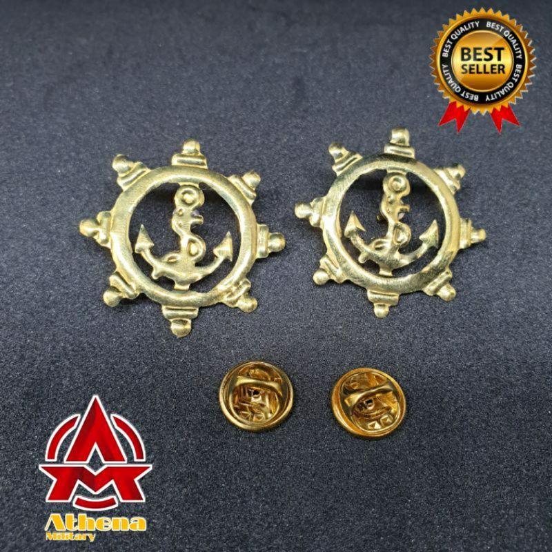 Pin Kerah Atribut Monogram Pelayaran Maritim