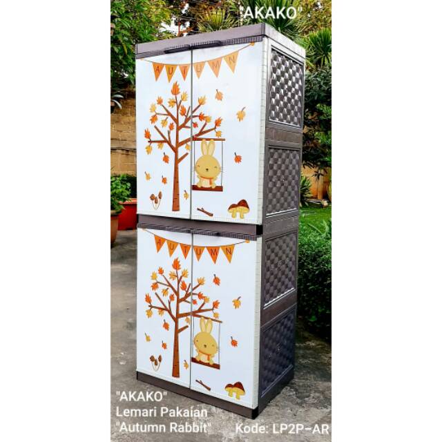 AKAKO Lemari  Plastik  printing  2 pintu Motif full  