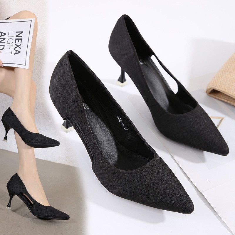 TERMURAH XES 882-H / Sepatu Wanita High Heels Basic Import Premium