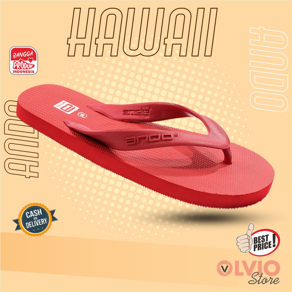 Ando HAWAII Basic - Sandal Fashion Trendy Pria Dewasa Ando Original-1
