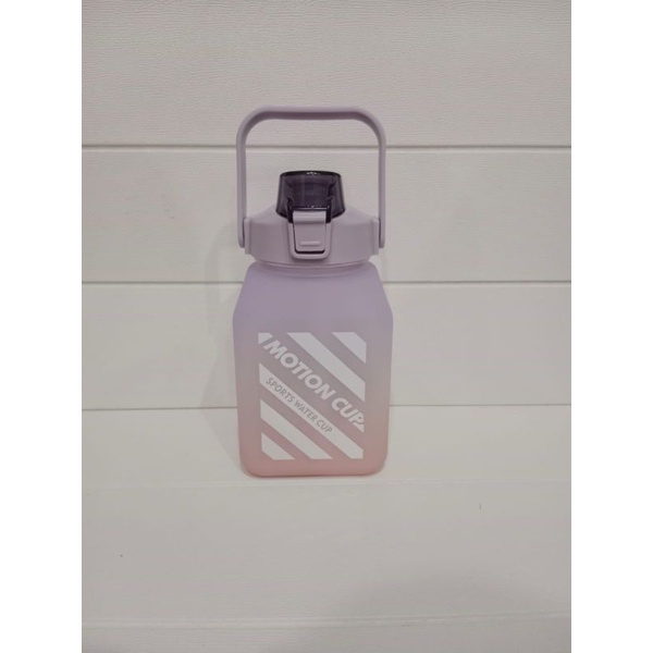 0TERBARU BOTOL MINUM KOTAK GRADASI -UK 1500 PLUS STIKER &amp;TALI PANJANG