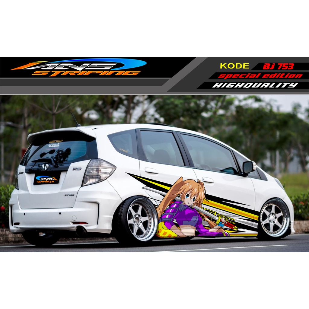 VARIASI STICKER MOBIL HONDA BRIO AGYA JAZZ AVANZA YARIS / DECAL STICKER MOBIL JAZZ / STIKER MOBIL