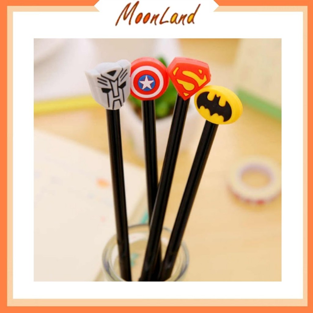 MoonLand 166 COD Pulpen Karakter Lucu Motif Logo Super Hero Transformer Captain Batman