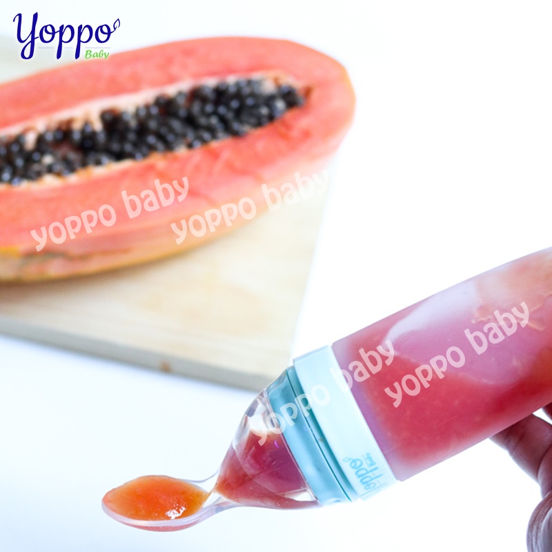 Sendok Botol Silikon Yoppo Baby / Sendok Botol Mpasi