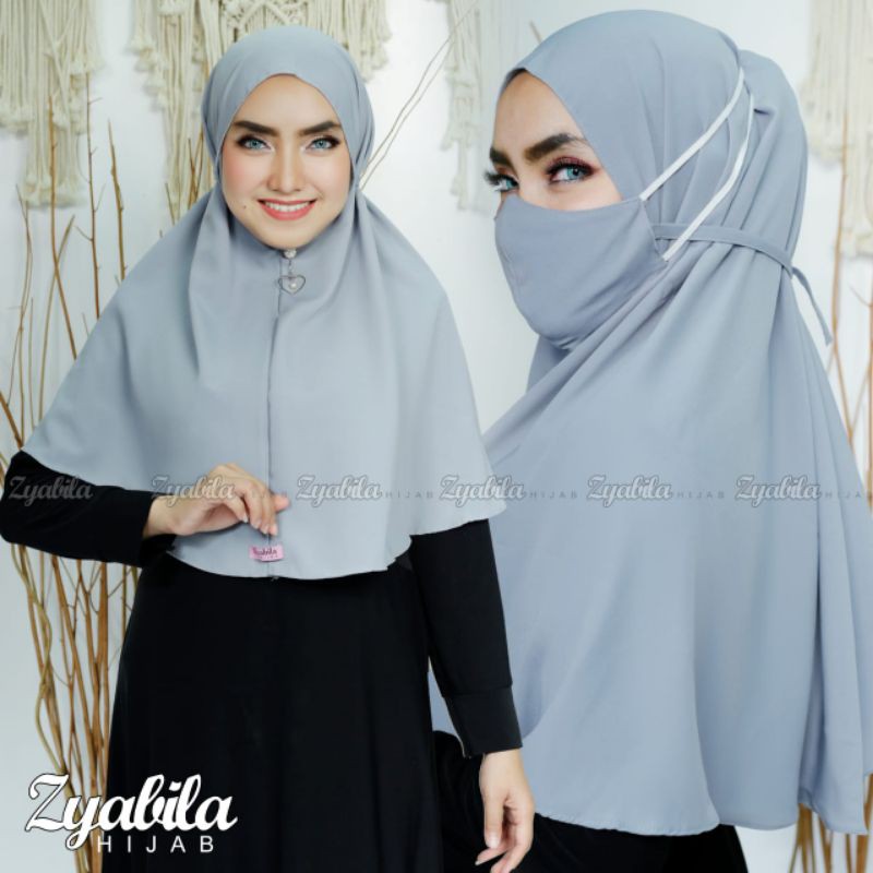 jilbab bergo Maryam set masker original zyabila hijab (COD)