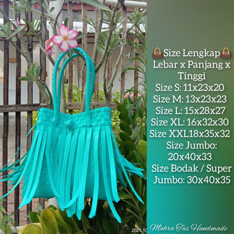 Tas Anyam Jali Premium Rumbai Size S, M, L, Langsung dari Pengrajin Tas Anyam Ponorogo