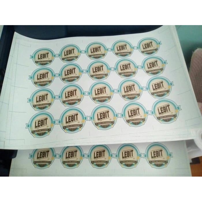 

CETAK STIKER VYNIL PUTIH A3+ LAMINATING DOFF ATAU GLOSSY (PRINT & CUT)