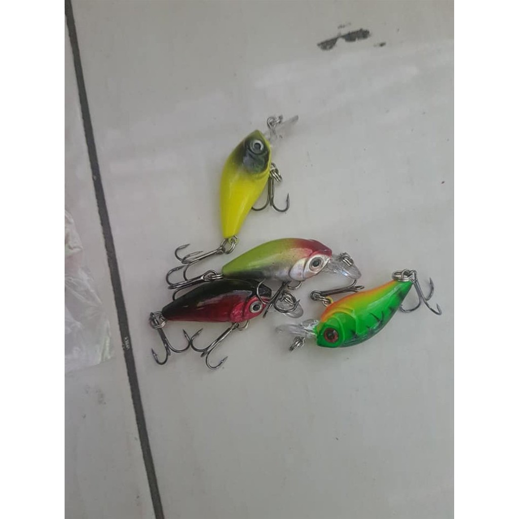 Umpan Pancing Ikan 3D Bahan Plastik ABS 4.5cm