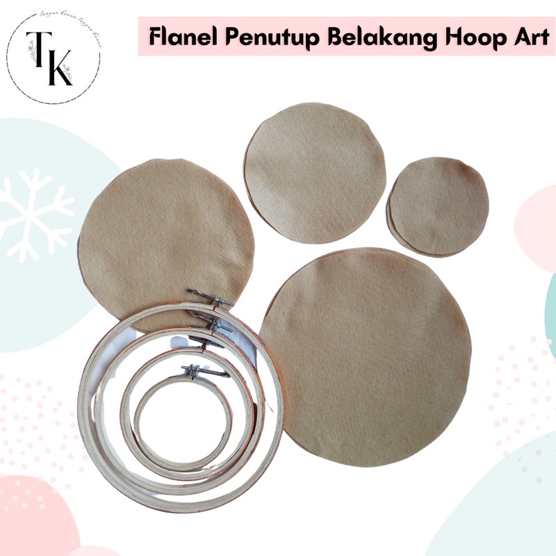 Flanel Penutup Belakang Hoop Art