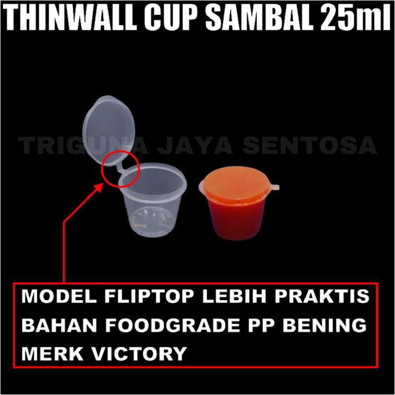 Thinwall Cup 25ml 35ml 60ml 100ml 150ml Per Dus Bulat Cup Sambel n Cup Puding Plastik Gjk