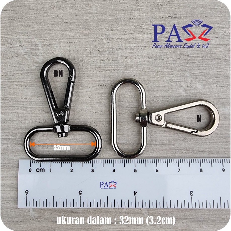 Kait Tas 32mm Murah Bulat Kew-Kew Cantolan Tas