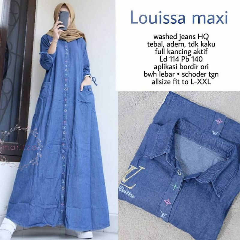 GAMIS JEANS LUISSA MAXY DRESS #2 // LOUISSA MAXY TERMURAH