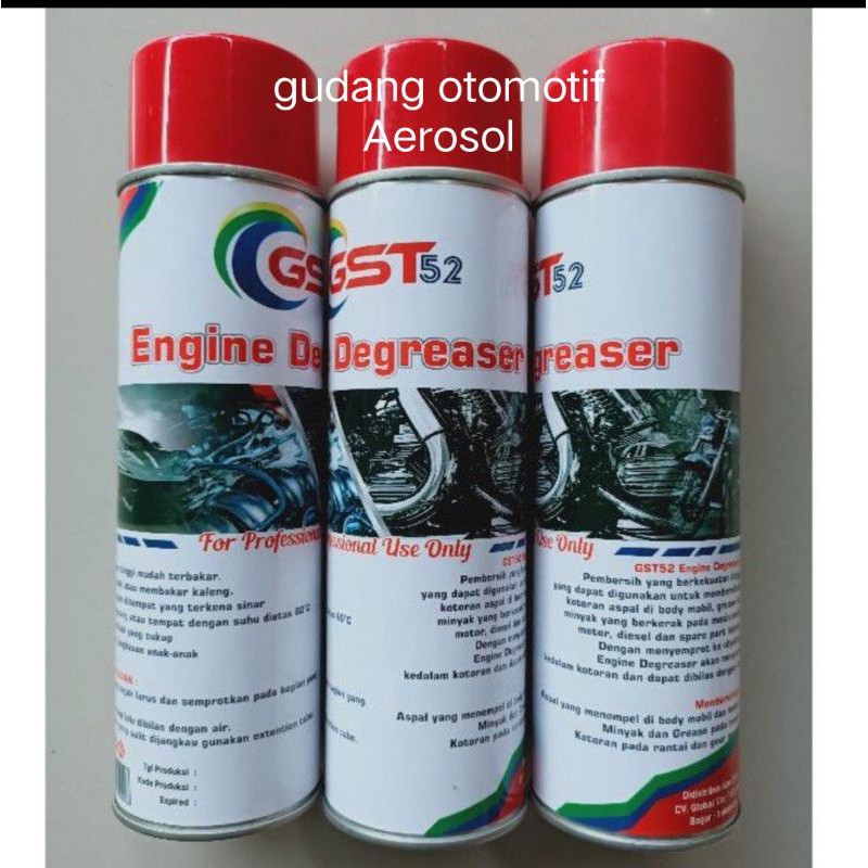 ENGINE DEGRESER GST52 500ml Pembersih Mesin Mobil, Motor, Diesel, Sparepart, dan Alat Mekanik.