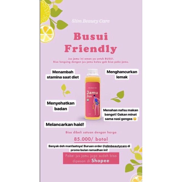 

Jus Jamu Slimbeautycare MMM658