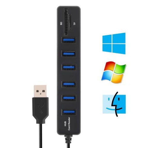 READY INSTANT USB Port 3 in 1 with Card Reader Multifungsi