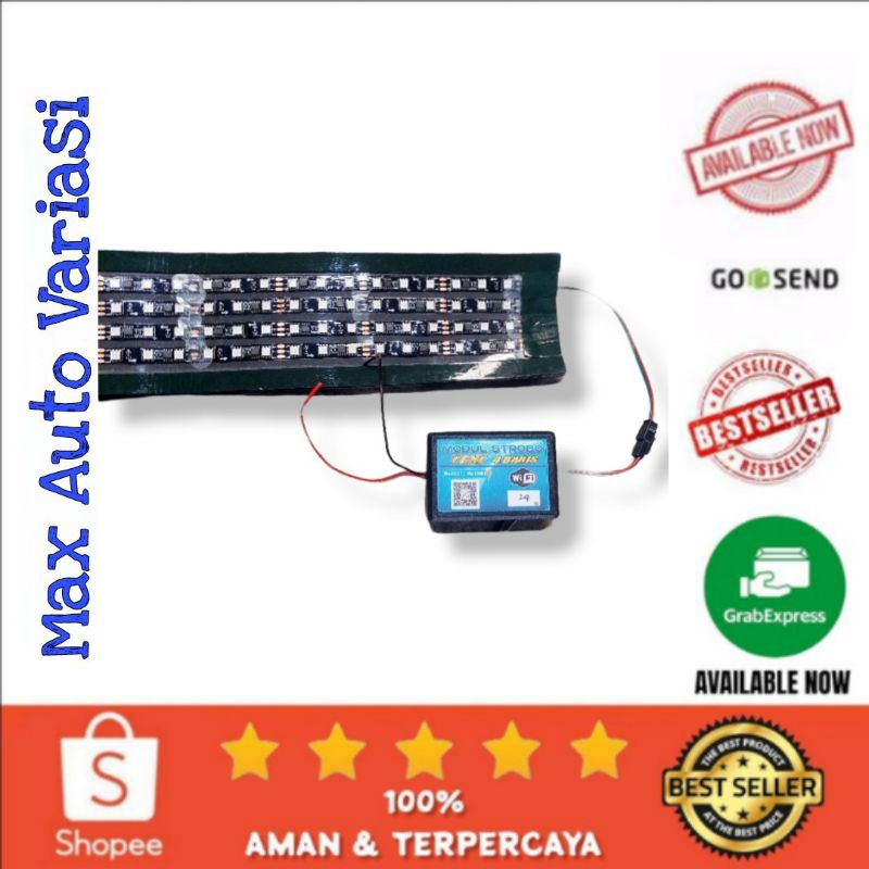 Strobo Wifi Text Kaca Depan 120cm Dan 140cm 4 Baris 12V 24V