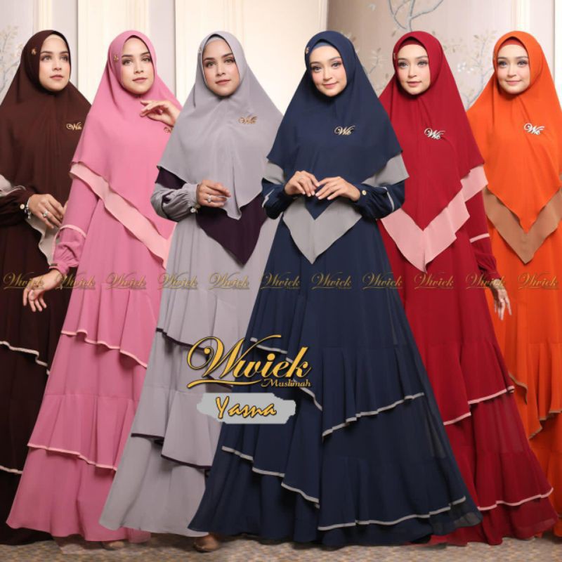 Yasna Set Syari Original by Wwiek Muslimah | Gamis & Khimar