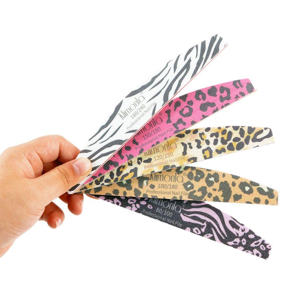 AUGUSTINA File Kuku Agustina 5Pcs 80sampai240 Grit Pedicure Salon Sanding Polishing Nail Gel Emery Papan